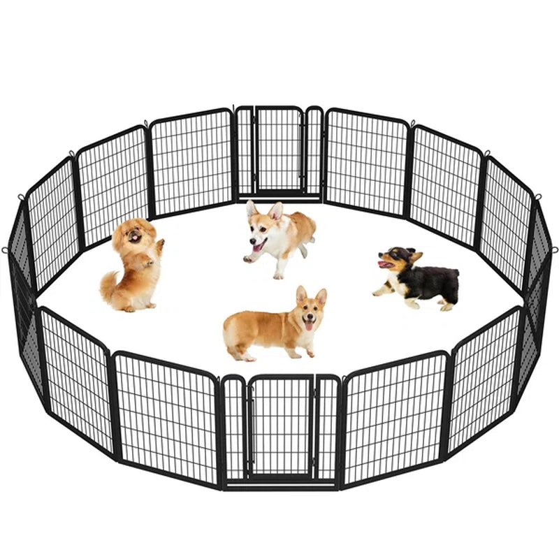 Multi-Sized Metal Dog Exercise Pen Panels with 2 Doors