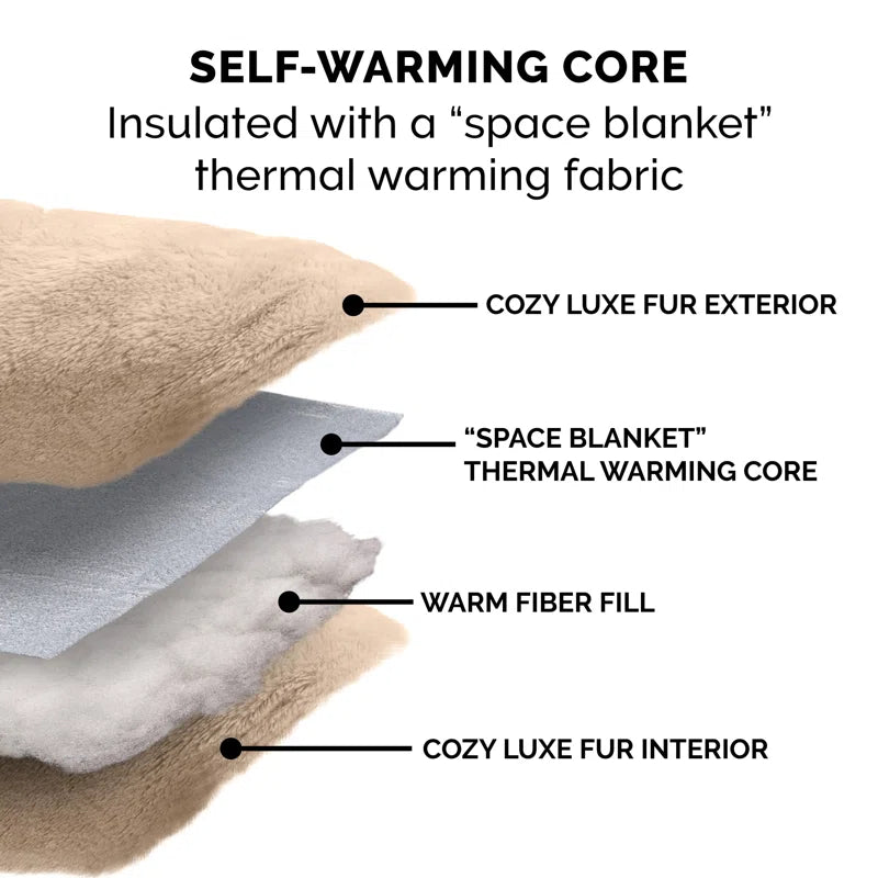 Luxury Faux Fur Warming Hi Lo Cuddler Pet Bed