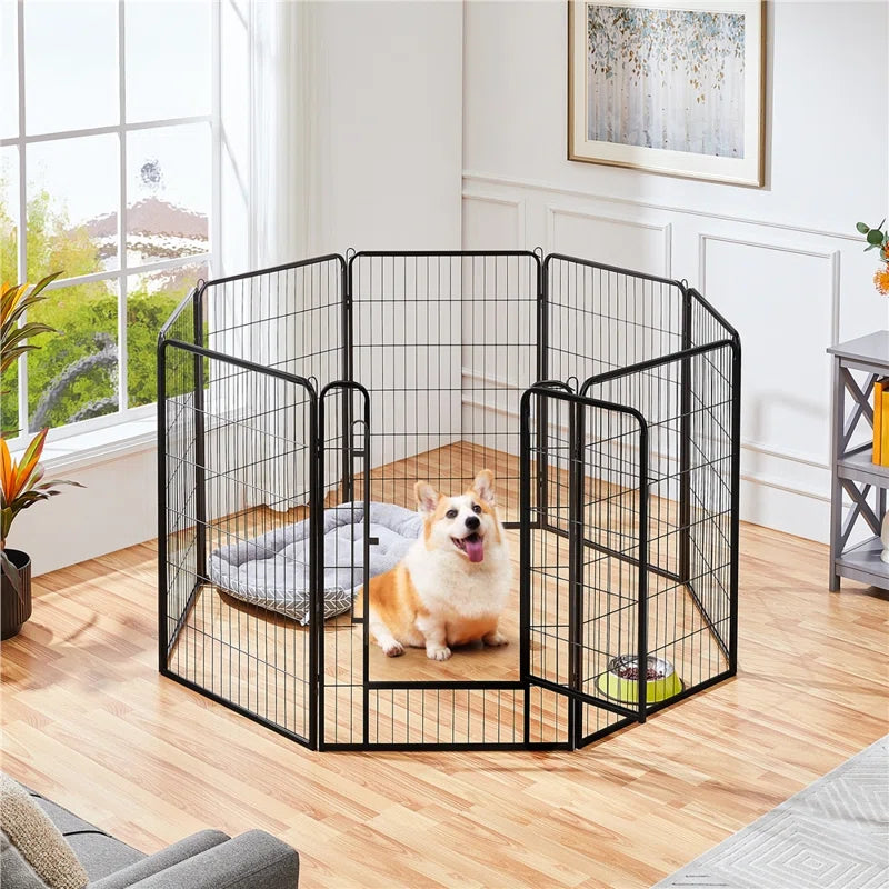 8 Panel Metal Exercise Pen with Door