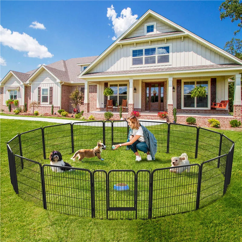 Multi-Sized Metal Dog Exercise Pen Panels with 2 Doors