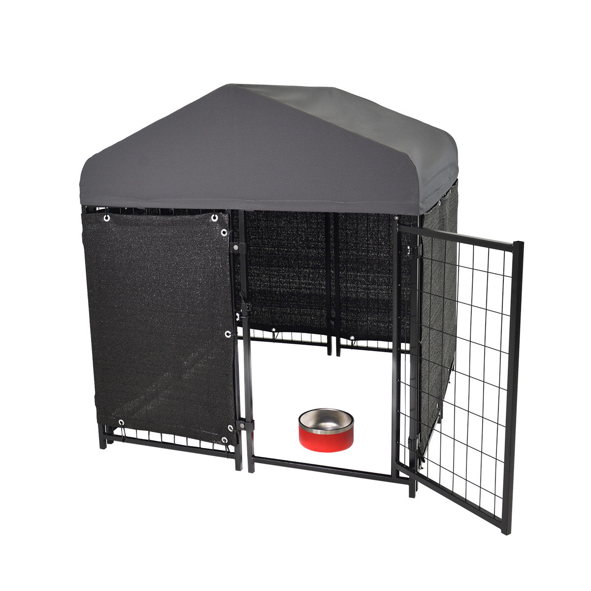 STAY Series Studio Jr. Dog Kennel 4'X4' with Privacy Screen