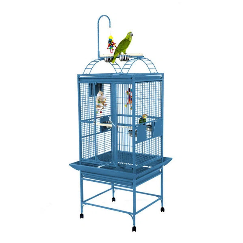 Jackie 62'' Iron Play Top Floor Bird Cage with Wheels