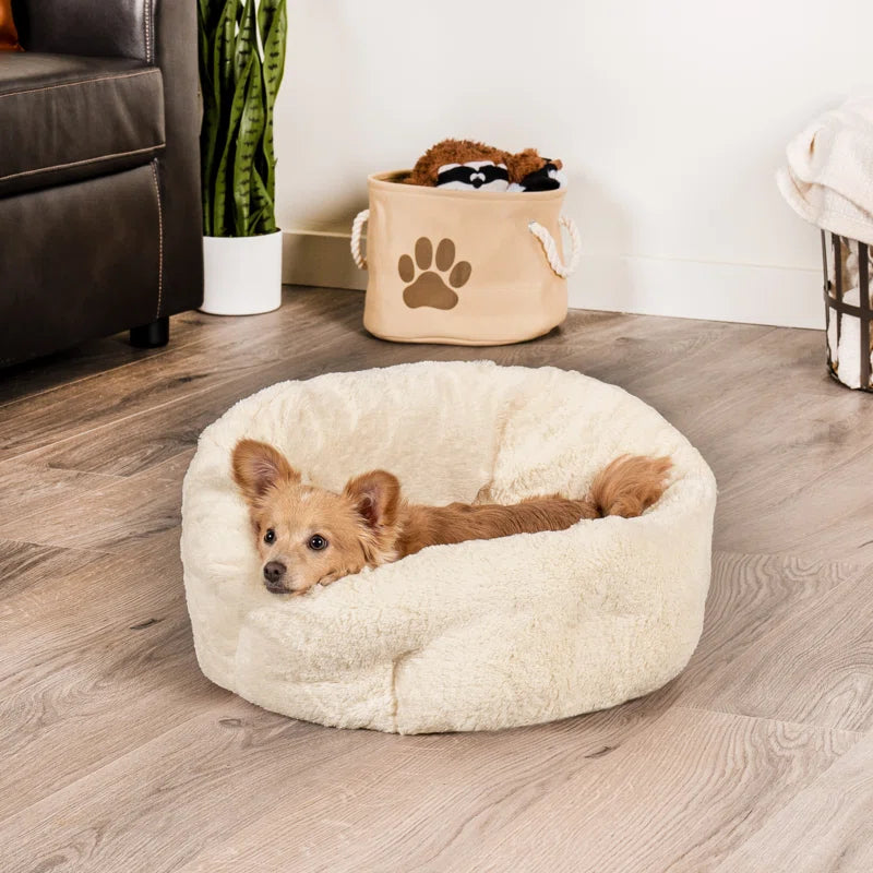 Luxury Faux Fur Warming Hi Lo Cuddler Pet Bed