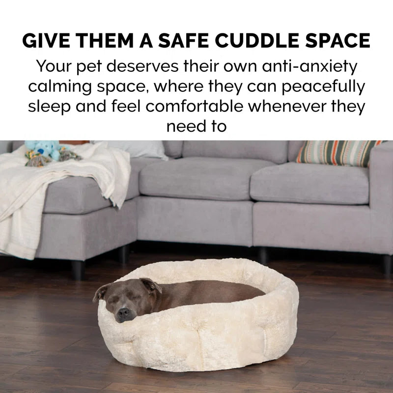 Luxury Faux Fur Warming Hi Lo Cuddler Pet Bed
