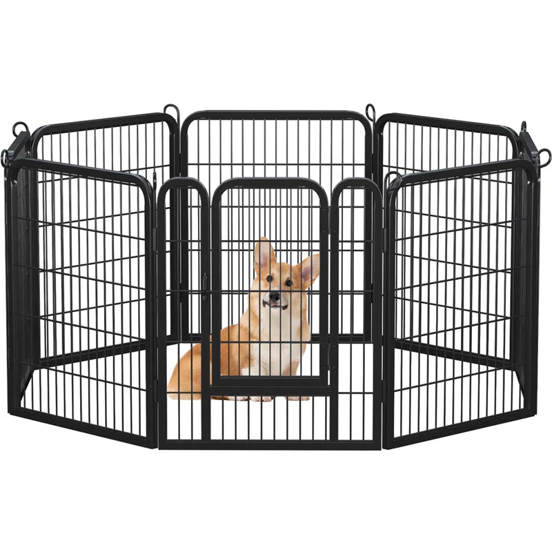 8 Panel Metal Exercise Pen with Door