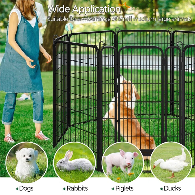 8 Panel Metal Exercise Pen with Door