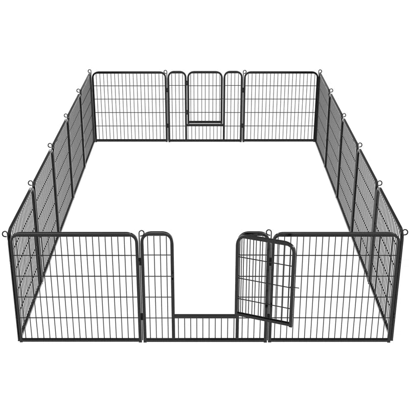 Multi-Sized Metal Dog Exercise Pen Panels with 2 Doors
