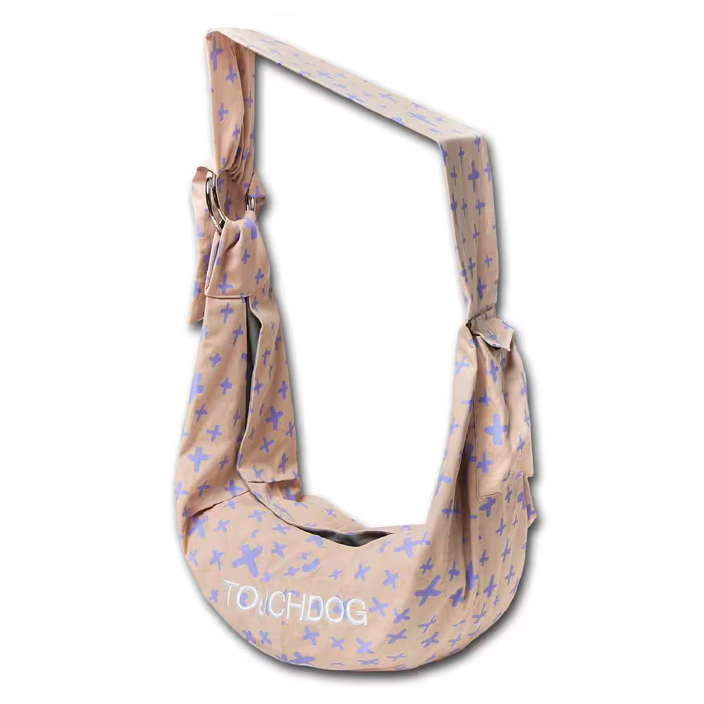 Pink Paw-Ease Over-The-Shoulder Travel Sling Pet Carrier