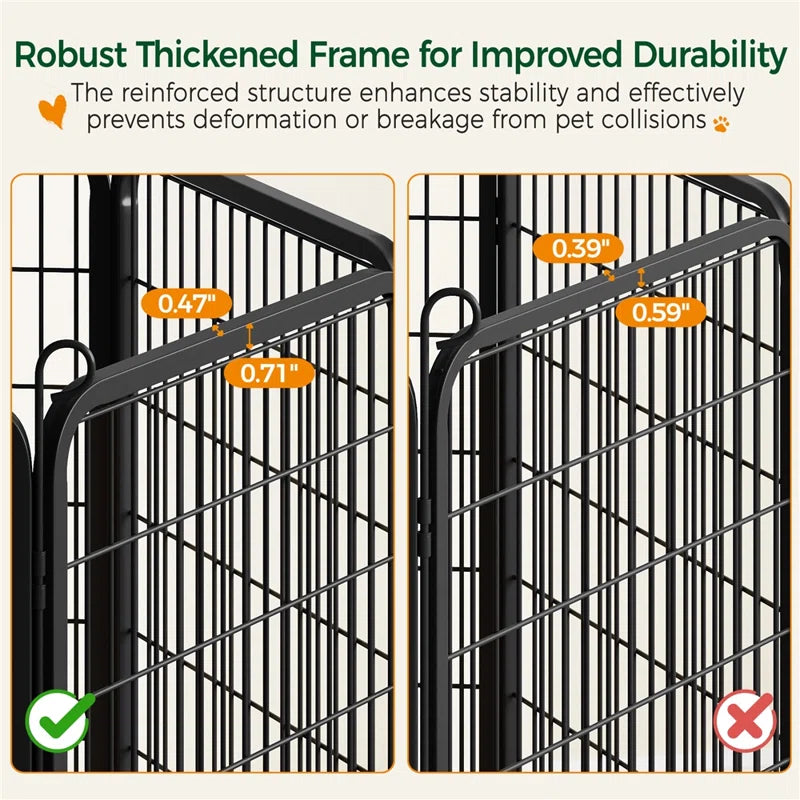 8 Panel Metal Exercise Pen with Door