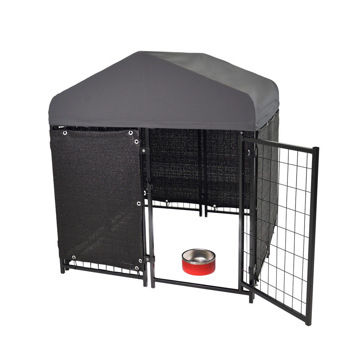 STAY Series Studio Jr. Dog Kennel 4'X4' with Privacy Screen