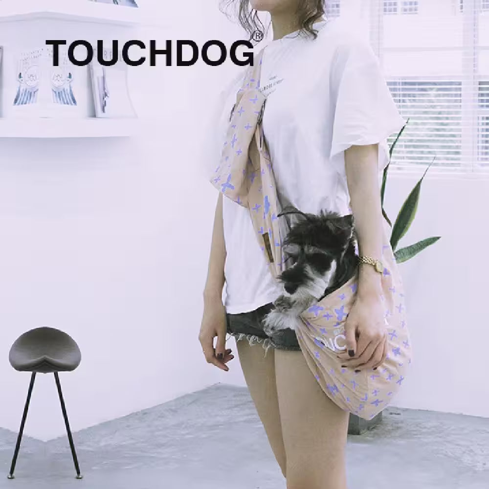 Pink Paw-Ease Over-The-Shoulder Travel Sling Pet Carrier