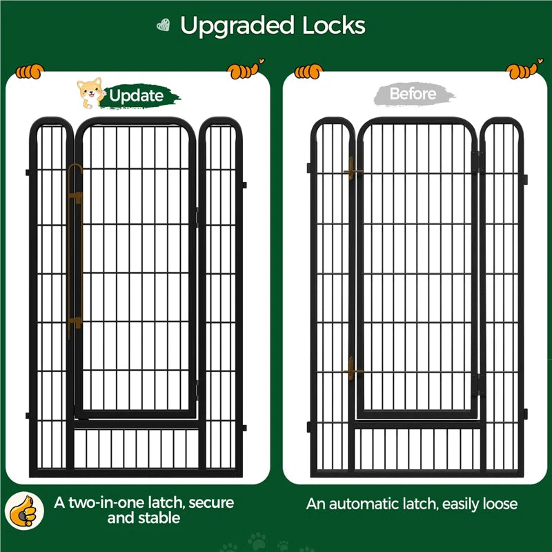8 Panel Metal Exercise Pen with Door