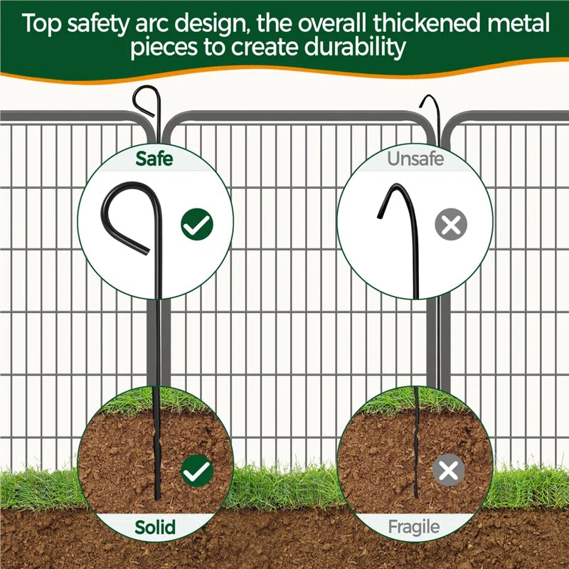 8 Panel Metal Exercise Pen with Door