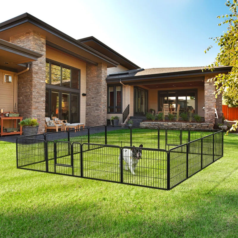 32'W X 24/32/40"H 16 Panel Outdoor Indoor Heavy Duty Dog Pens Pet Fence with 2 Doors