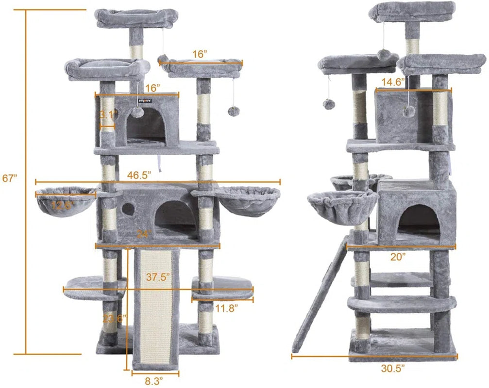 Lima Pet Heavy Duty 68 Inch Multi-Level Cat Tree