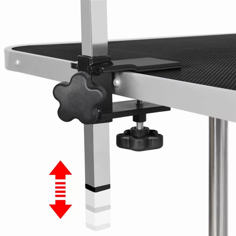 69.7'' H X 46.5'' W X 24'' D Adjustable and Foldable Dog Folding Grooming Table