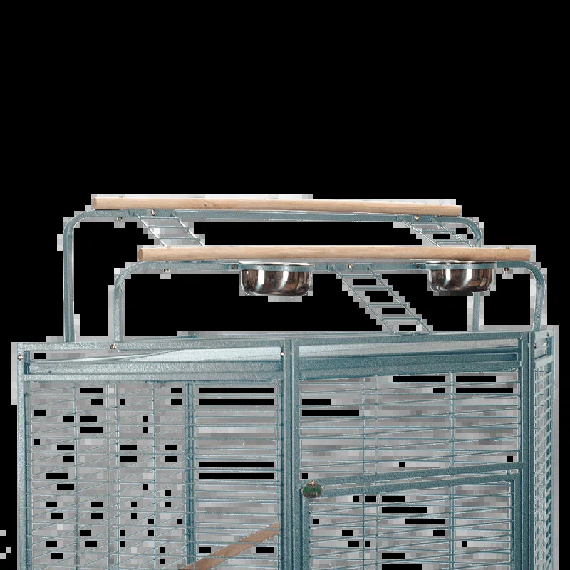 Meachum 72'' Iron Play Top Floor Bird Cage with Perch