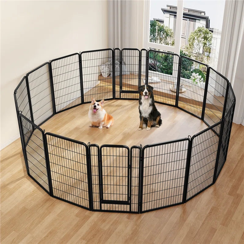 8 Panel Metal Exercise Pen with Door