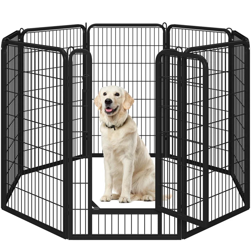 8 Panel Metal Exercise Pen with Door