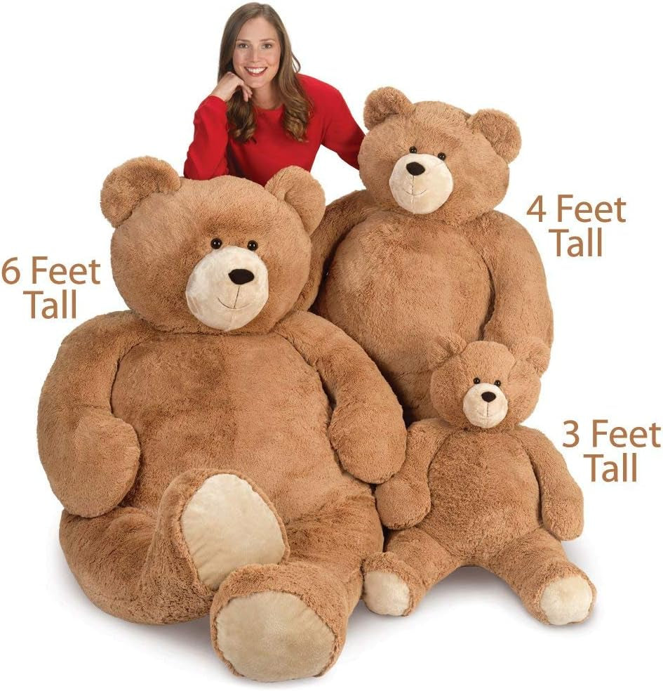 Giant Stuffed Animals - Life Size Teddy Bear, 6 Foot, 6 FT, 72"