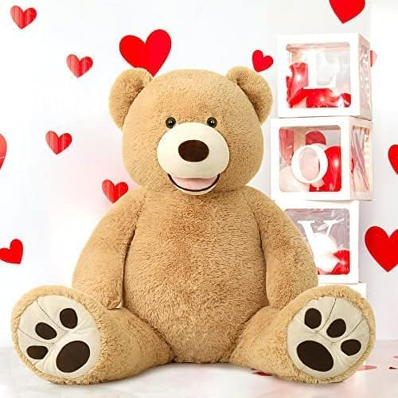 Big Plush Giant Teddy Bear Premium Soft Stuffed Animals Light Brown,51 Inches