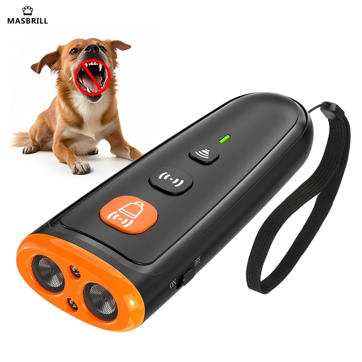 Ultrasonic anti Barking Device, Handheld Dog Bark Deterrent Device Stops Bad Behavior, Alternative to Painful Dog Shock Collar