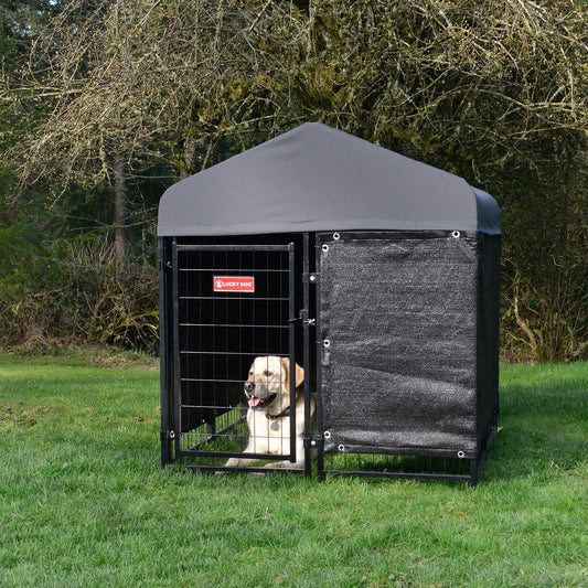 STAY Series Studio Jr. Dog Kennel 4'X4' with Privacy Screen