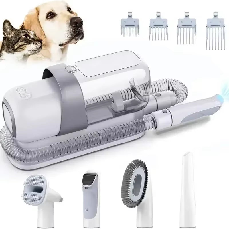 LMVVC Pet Grooming Kit with Vacuum for Dogs and Cats Vacuum Brush