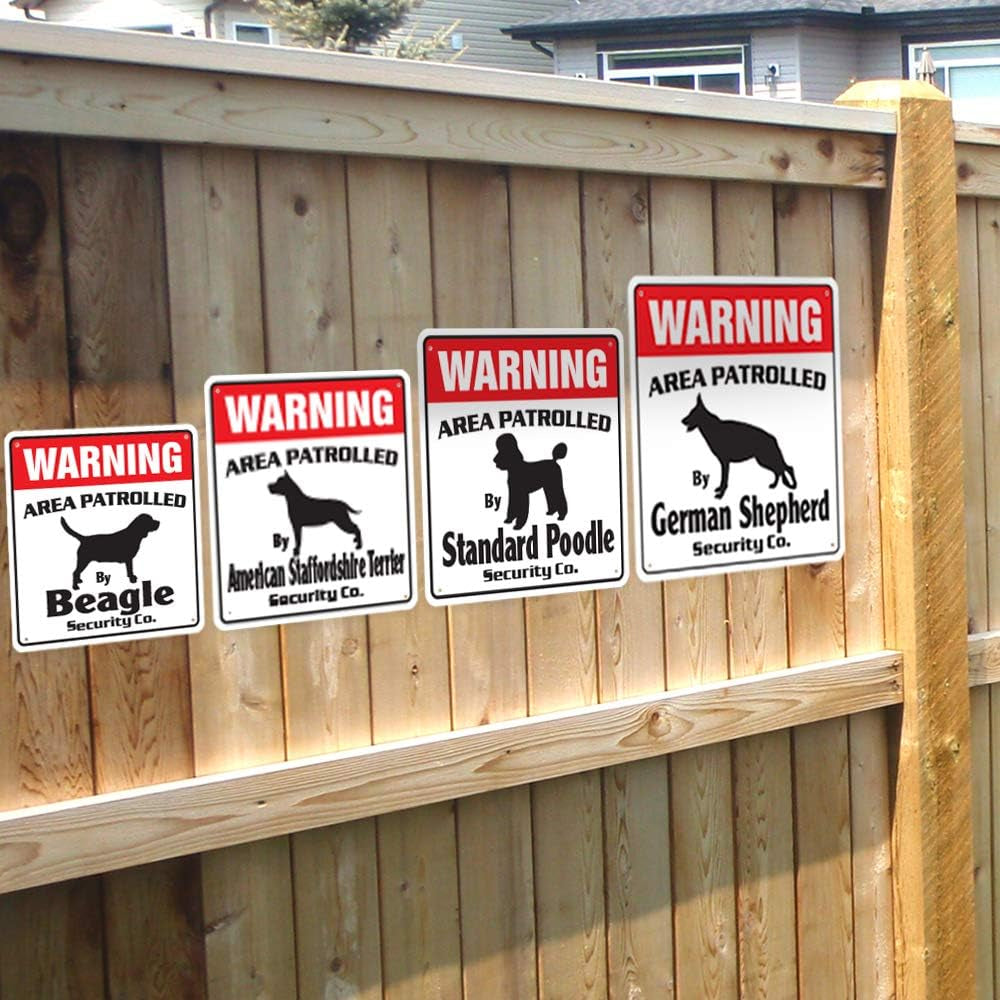 Labradoodle Security Sign Area Patrolled by Pet Signs Breeder Lover Owner Dog