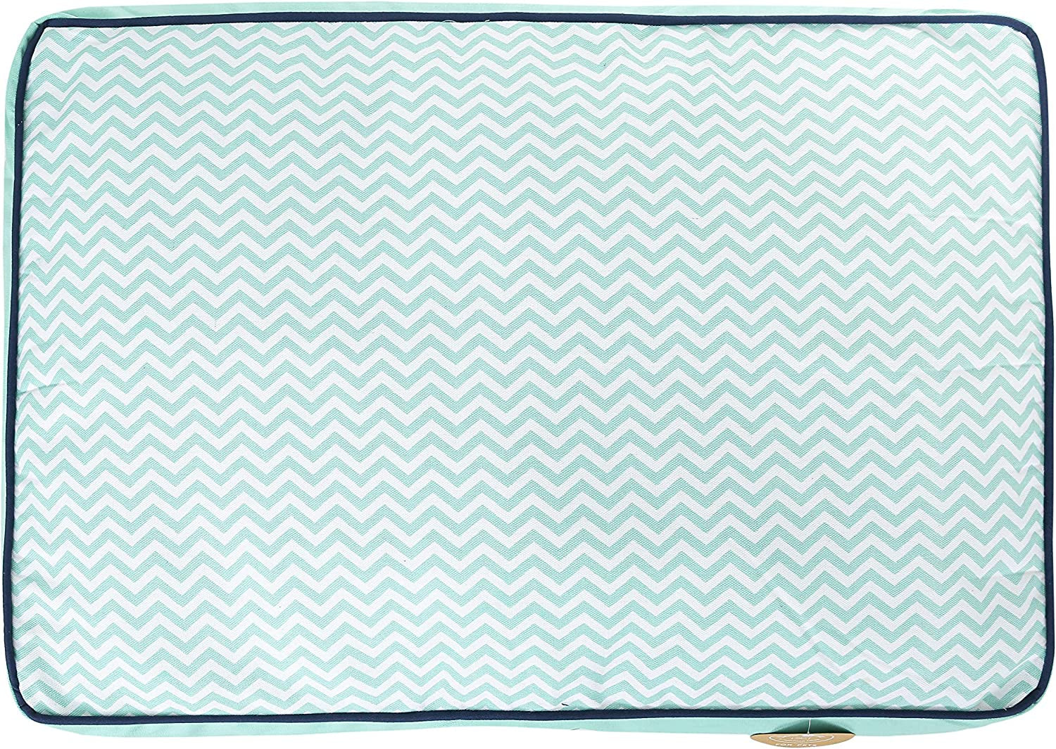 Now House for Pets by  Teal Chevron Cushion Dog Bed, Medium Medium Dog Bed Washable Dog Bed for Medium Dogs by Now House by