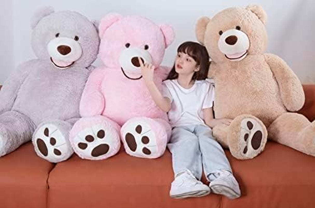 Big Plush Giant Teddy Bear Premium Soft Stuffed Animals Light Brown,51 Inches