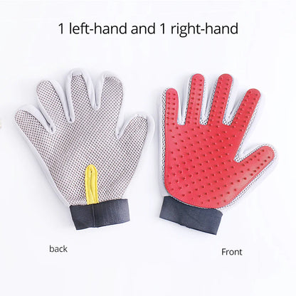 Soft Cat Grooming Gloves, Efficient Pet Hair Remover Massage Mitt, Deshedding Brush Gloves for Cats, Dogs, Rabbits and Horses