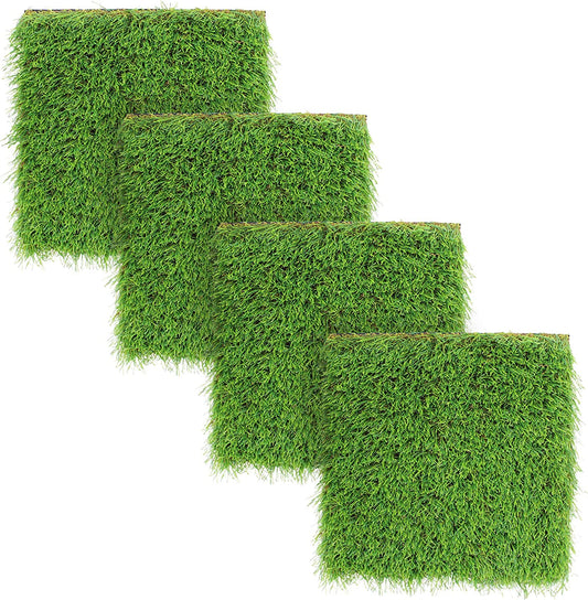 Nesting Box Pads Artificial Turf Square 4Pk - Synthetic Pads for Chicken Coop Laying Box Grass Pads 12In X 12In